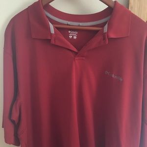 Red Columbia 2XLT polo